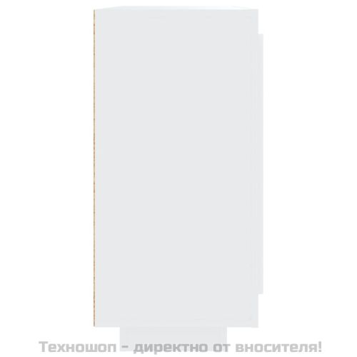 Сайдборд, бял, 92x35x75 см, инженерно дърво