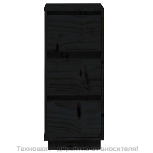 Сайдборди, 2 бр, черни, 32x34x75 см, бор масив