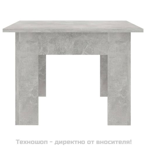 Маса за кафе, бетонно сива, 100x60x42 см, инженерно дърво