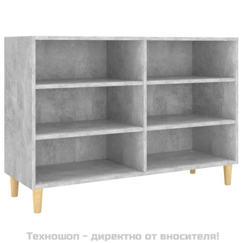 Сайдборд, бетонно сив, 103,5x35x70 см, инженерно дърво