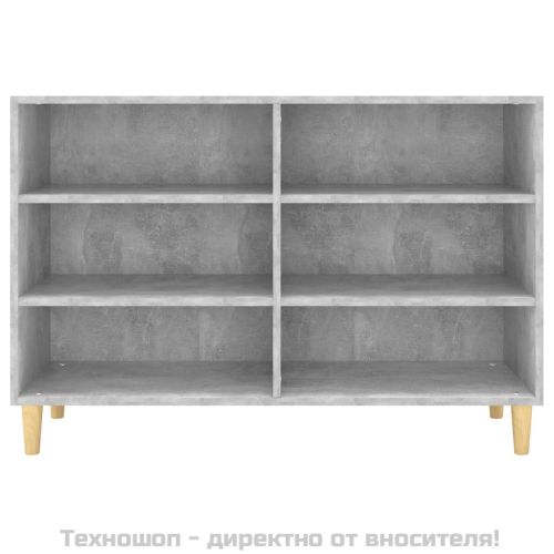 Сайдборд, бетонно сив, 103,5x35x70 см, инженерно дърво