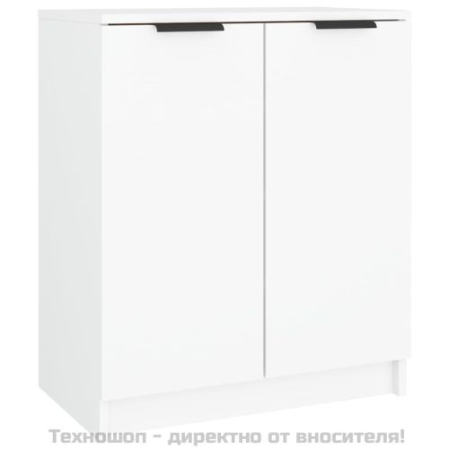 Шкаф за обувки, бял, 59x35x70 см, инженерно дърво