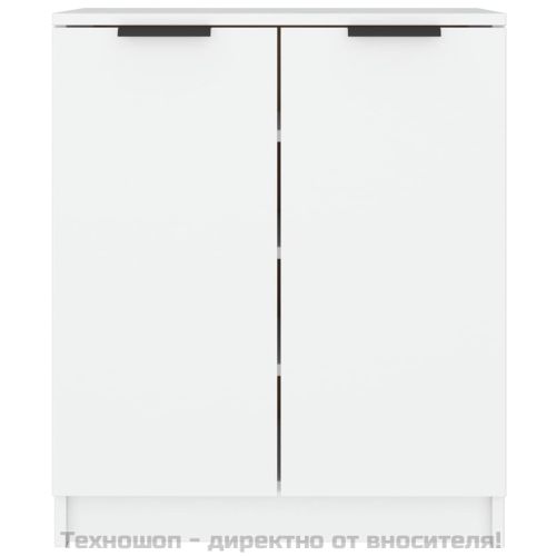Шкаф за обувки, бял, 59x35x70 см, инженерно дърво
