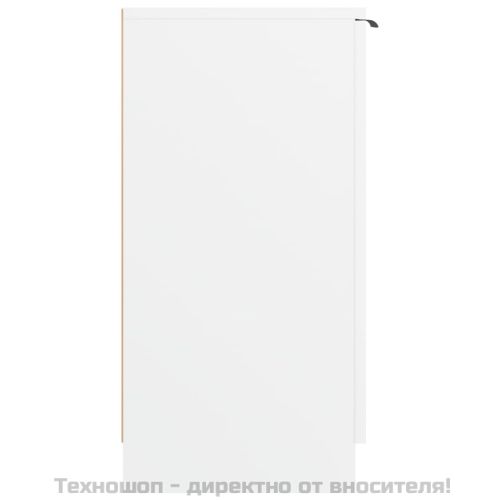 Шкаф за обувки, бял, 59x35x70 см, инженерно дърво