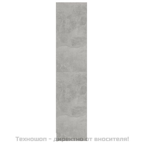 3-етажна библиотека бетонно сива 60x24x109 см инженерно дърво