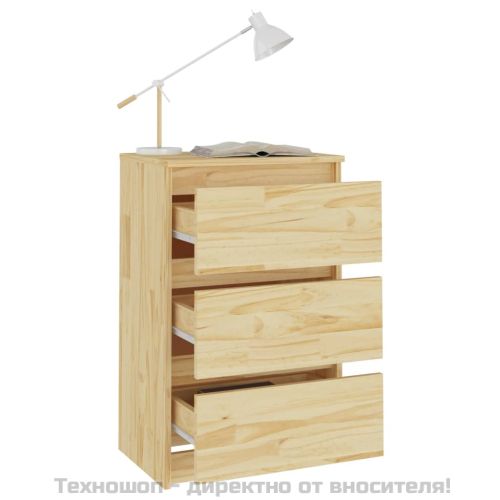 Нощни шкафчета, 2 бр, 40x29,5x64 см, бор масив