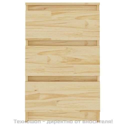 Нощни шкафчета, 2 бр, 40x29,5x64 см, бор масив