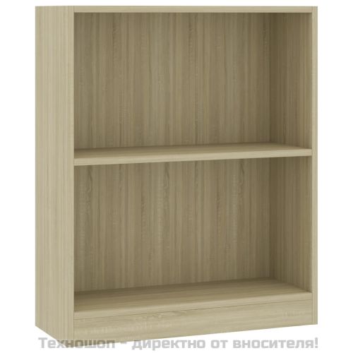 Етажерка за книги, сонома дъб, 60x24x76 см, инженерно дърво