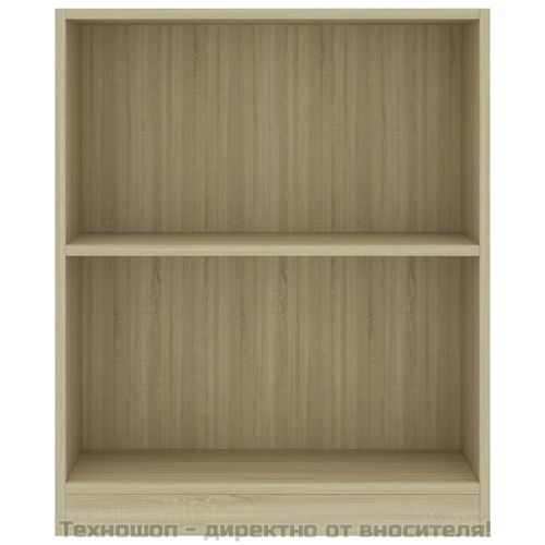 Етажерка за книги, сонома дъб, 60x24x76 см, инженерно дърво