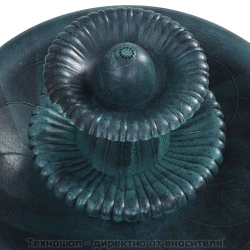 Баня за птици с фонтан, зелена, 50х91 см, пластмаса