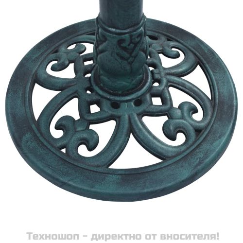 Баня за птици с фонтан, зелена, 50х91 см, пластмаса