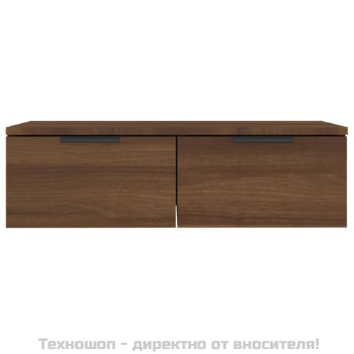 Стенен шкаф, Кафяв дъб, 68x30x20 см, инженерно дърво