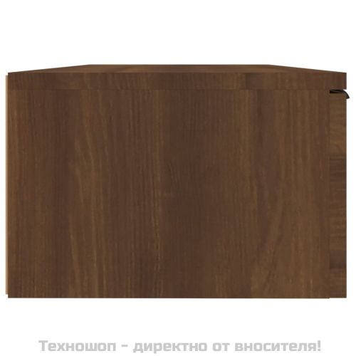 Стенен шкаф, Кафяв дъб, 68x30x20 см, инженерно дърво