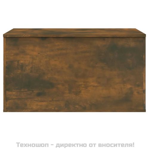 Сандък за съхранение, опушен дъб, 84x42x46 см, инженерно дърво
