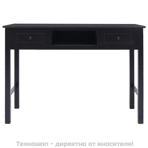 Бюро, черно, 108x45x76 см, масивна дървесина пауловния