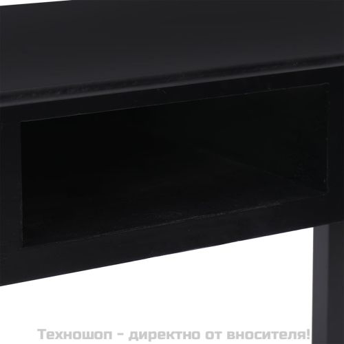 Бюро, черно, 108x45x76 см, масивна дървесина пауловния