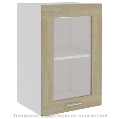 Висящ стъклен шкаф "Lyon", дъб сонома, 40x31x60 см, инженерно дърво