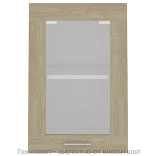 Висящ стъклен шкаф "Lyon", дъб сонома, 40x31x60 см, инженерно дърво