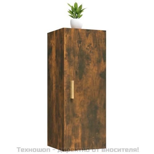 Стенен шкаф, опушен дъб, 34,5x34x90 см, инженерно дърво