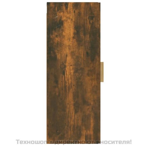 Стенен шкаф, опушен дъб, 34,5x34x90 см, инженерно дърво