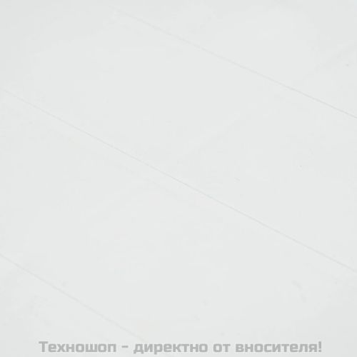 Градинска маса, 150x90x72 см, пластмаса, ратанов вид, бяла