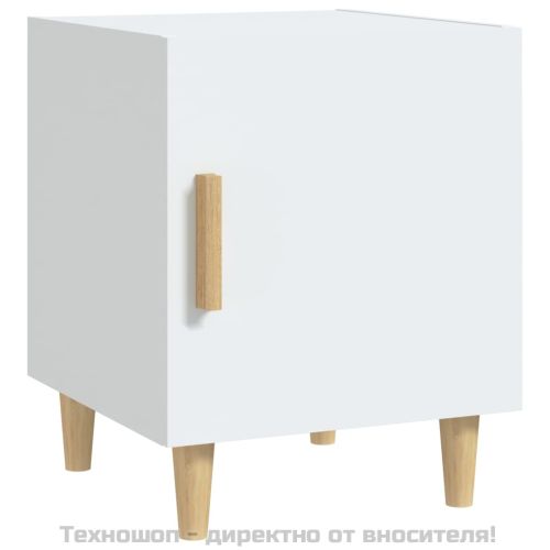 Нощни шкафчета, 2 бр, бели, инженерно дърво