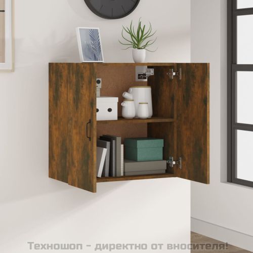 Стенен шкаф, Опушен дъб, 60x31x60 см, инженерно дърво