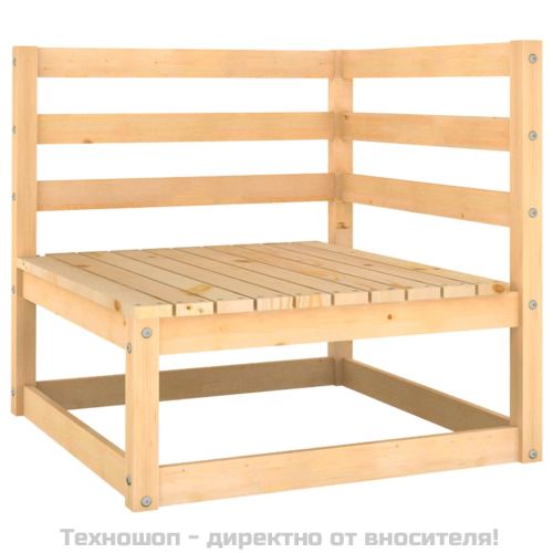 Градински ъглов диван, бор масив