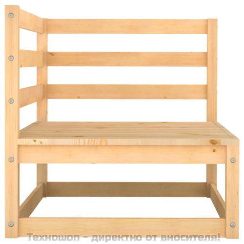 Градински ъглов диван, бор масив