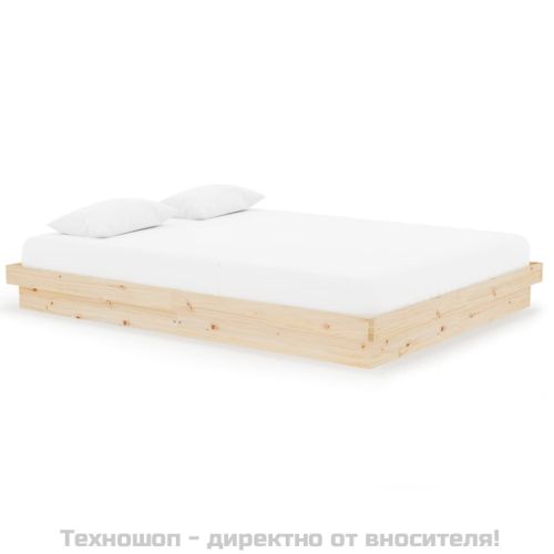 Рамка за легло, дърво масив, 150x200 cм, King Size