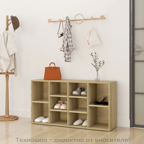Пейка за обувки, дъб сонома, 103x30x55 см, инженерно дърво
