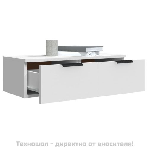 Стенен шкаф, бял, 68x30x20 см, инженерно дърво