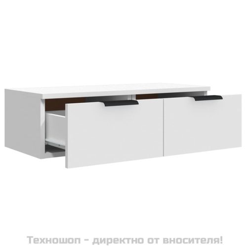 Стенен шкаф, бял, 68x30x20 см, инженерно дърво