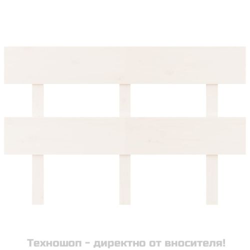 Горна табла за легло, бяла, 124x3x81 см, бор масив