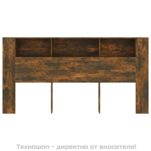 Табла за легло тип шкаф, опушен дъб, 200x18,5x104,5 см