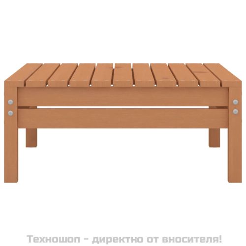 Градински лаундж комплект, 4 части, бор масив, меденокафяв