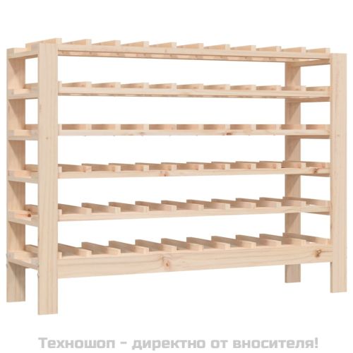 Поставка за вино 109,5x30x82 см масивна чамова дървесина
