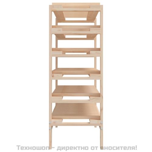 Поставка за вино 109,5x30x82 см масивна чамова дървесина