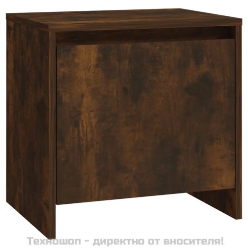 Нощни шкафчета 2 бр опушен дъб 45x34x44,5 см инженерно дърво