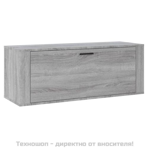 Шкаф за обувки, сив сонома, 100x35x38 см, инженерно дърво