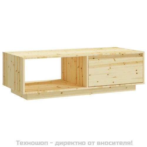 Маса за кафе, 110x50x33,5 см, чамово дърво масив