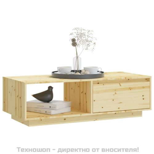 Маса за кафе, 110x50x33,5 см, чамово дърво масив