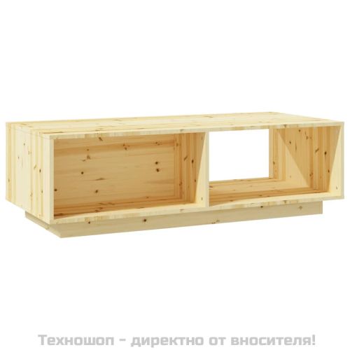 Маса за кафе, 110x50x33,5 см, чамово дърво масив