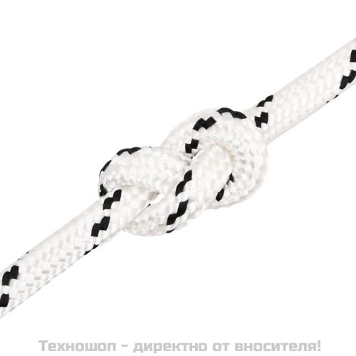 Плетено въже за лодка бяло 16 мм x 50 м полиестер