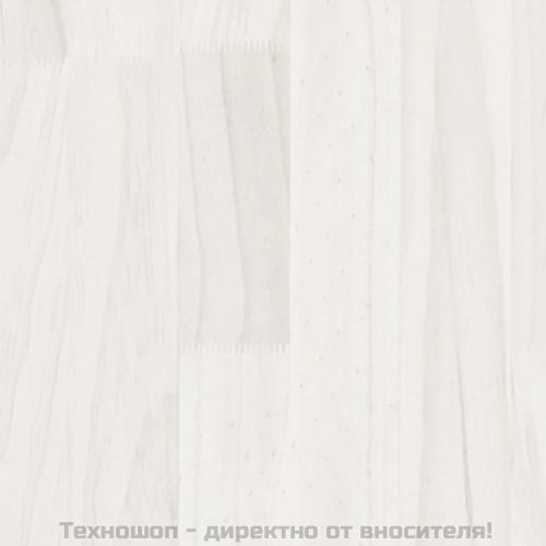 Библиотека/разделител за стая, бяла, 40x30x199 см, бор масив