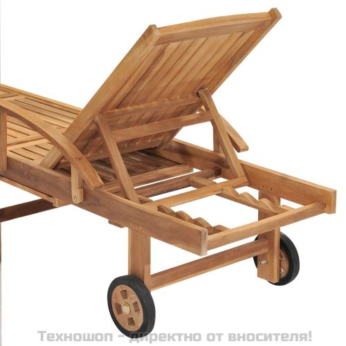 Шезлонг, тиково дърво масив