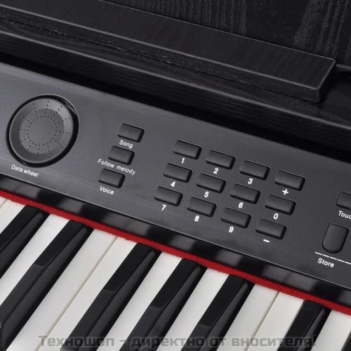 Дигитално пиано с 88 клавиша и педали, борд от черен меламин