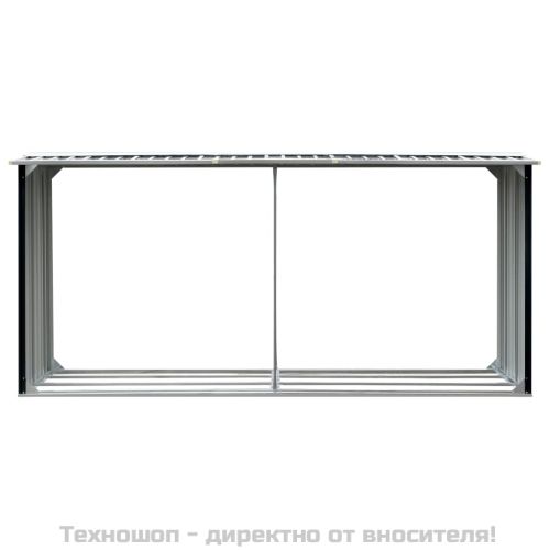 Навес за дърва, поцинкована стомана, 330x92x153 см, антрацит