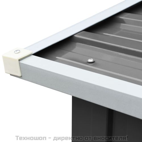 Навес за дърва, поцинкована стомана, 330x92x153 см, антрацит