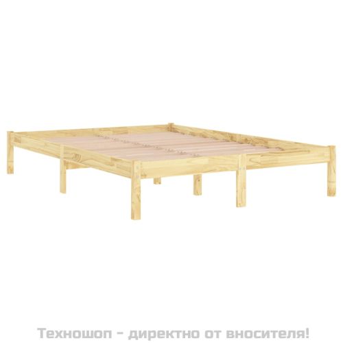 Рамка за легло, дърво масив, 120x190 см, Small Double